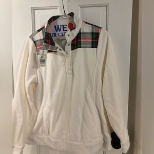 Nwt Crown & Ivy Christmas Plaid Pullover